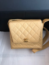 Load image into Gallery viewer, Chanel beige caviar vintage 24k gold hdw shoulder bag