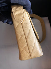 Load image into Gallery viewer, Chanel beige caviar vintage 24k gold hdw shoulder bag