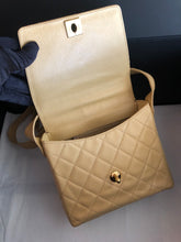 Load image into Gallery viewer, Chanel beige caviar vintage 24k gold hdw shoulder bag