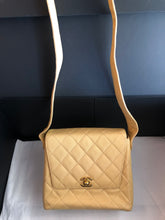 Load image into Gallery viewer, Chanel beige caviar vintage 24k gold hdw shoulder bag