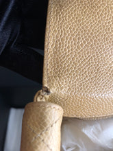 Load image into Gallery viewer, Chanel beige caviar vintage 24k gold hdw shoulder bag
