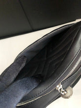 Load image into Gallery viewer, Chanel smokey blue chevron calfskin camera bag with tassel, silver hdw