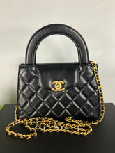 Load image into Gallery viewer, Chanel black Kelly shopper nano (larger size) in shiny calfskin, gold hdw