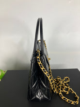 Load image into Gallery viewer, Chanel black Kelly shopper nano (larger size) in shiny calfskin, gold hdw