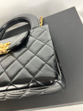 Load image into Gallery viewer, Chanel black Kelly shopper nano (larger size) in shiny calfskin, gold hdw