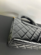 Load image into Gallery viewer, Chanel black Kelly shopper nano (larger size) in shiny calfskin, gold hdw