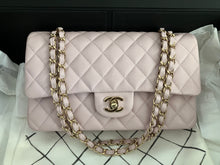 Load image into Gallery viewer, Rare Chanel 21s pink caviar medium classic flap, light gold champagne hdw
