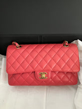 Load image into Gallery viewer, Chanel dark pink rare edge stitched caviar medium classic, gold hdw
