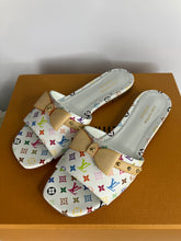 Load image into Gallery viewer, Louis Vuitton x Takashi Murakami Sandals/Slides White Multicolored