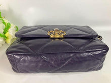Load image into Gallery viewer, Chanel 19 in purple lambskin, gold hdw