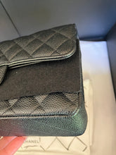 Load image into Gallery viewer, Chanel Black caviar small classic flap, silver hdw