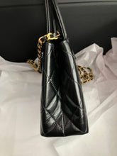 Load image into Gallery viewer, Chanel black Kelly Nano, crinkled shiny calfskin with aged gold hdw