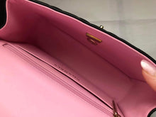 Load image into Gallery viewer, Chanel 23p black / pink two tone mini Lambskin, with gold hdw