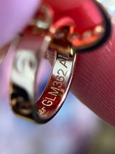 Load image into Gallery viewer, Cartier 18K rose gold double rings love pendant, half-paved diamond