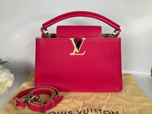 Load image into Gallery viewer, Louis Vuitton capucines PM pink taurillon leather, silver hdw