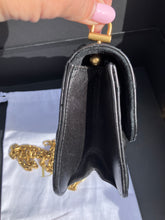 Load image into Gallery viewer, Dior black dioraddict flap with gold hdw, removable chain