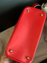 Load image into Gallery viewer, Dior leather Be Dior small red flap with light blue interior