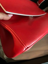Load image into Gallery viewer, Dior leather Be Dior small red flap with light blue interior