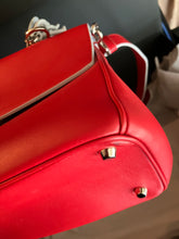 Load image into Gallery viewer, Dior leather Be Dior small red flap with light blue interior