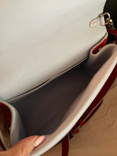Load image into Gallery viewer, Dior leather Be Dior small red flap with light blue interior