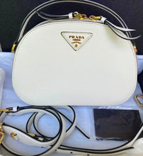 Load image into Gallery viewer, Prada Odette bag, white leather with gold hardware