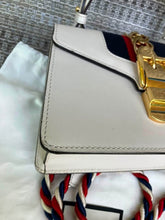 Load image into Gallery viewer, Gucci Mini Sylvie bag, white calfskin leather gold hardware