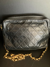 Load image into Gallery viewer, Chanel bijoux tassel black vintage lambskin camera bag, with 24k gold hdw