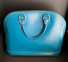 Load image into Gallery viewer, Louis Vuitton Alma epi leather, teal with silver hdw