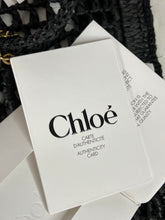 Load image into Gallery viewer, Chloe black summer banana tote bag in raffia