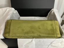 Load image into Gallery viewer, Rare Chanel Maxi Suede green flap, with light gold hdw. (32cm)