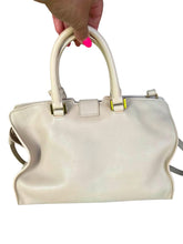Load image into Gallery viewer, YSL Saint Laurent beige small leather cabas bag with gold hdw
