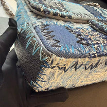 Load image into Gallery viewer, Chanel denim patchwork bag medium with silver hdw