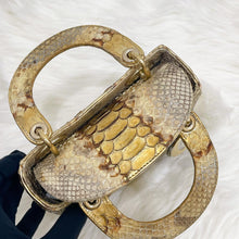 Load image into Gallery viewer, Lady Dior rare exotic snakeskin mini, gold hdw.