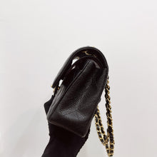 Load image into Gallery viewer, Chanel small black caviar classic flap, gold hdw 26 series