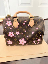 Load image into Gallery viewer, Louis Vuitton X Takashi Murakami Monogram Cherry Blossom Speedy Bandouliere 25 Sakura pink