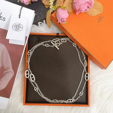 Load image into Gallery viewer, Hermes silver farandole necklace, 120cm