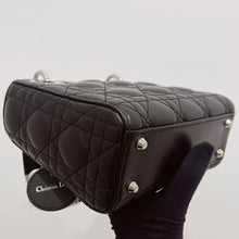 Load image into Gallery viewer, Lady Dior Black mini cannage lambskin with silver hdw