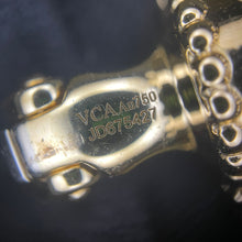 Load image into Gallery viewer, Van Cleef & (VCA) white mother of pearl 18k gold vintage Alhambra earrings