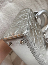 Load image into Gallery viewer, Lady Dior small silver cannage lambskin, with silver hdw