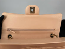 Load image into Gallery viewer, 23S Chanel light beige caviar medium classic flap, gold hdw.