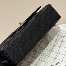 Load image into Gallery viewer, Chanel black caviar medium classic flap, gold hdw microchip