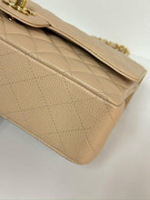 Load image into Gallery viewer, Chanel beige caviar medium classic flap, gold hdw