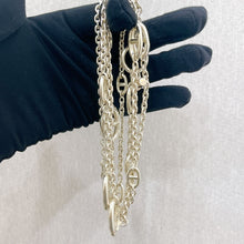 Load image into Gallery viewer, Hermes silver farandole necklace, 120cm