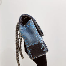 Load image into Gallery viewer, Chanel denim patchwork bag medium with silver hdw