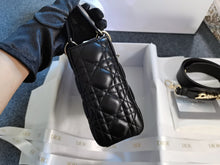 Load image into Gallery viewer, Lady Dior small black with gold hardware.