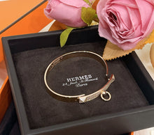 Load image into Gallery viewer, Hermes CDC 18K rose gold bangle with diamonds, SH
