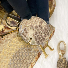 Load image into Gallery viewer, Lady Dior rare exotic snakeskin mini, gold hdw.