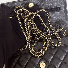 Load image into Gallery viewer, Chanel microchip black caviar WOC, wallet on chain, with gold hardware