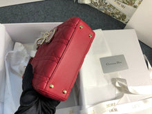 Load image into Gallery viewer, Lady Dior mini red with gold hardware