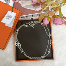Load image into Gallery viewer, Hermes silver farandole necklace, 120cm